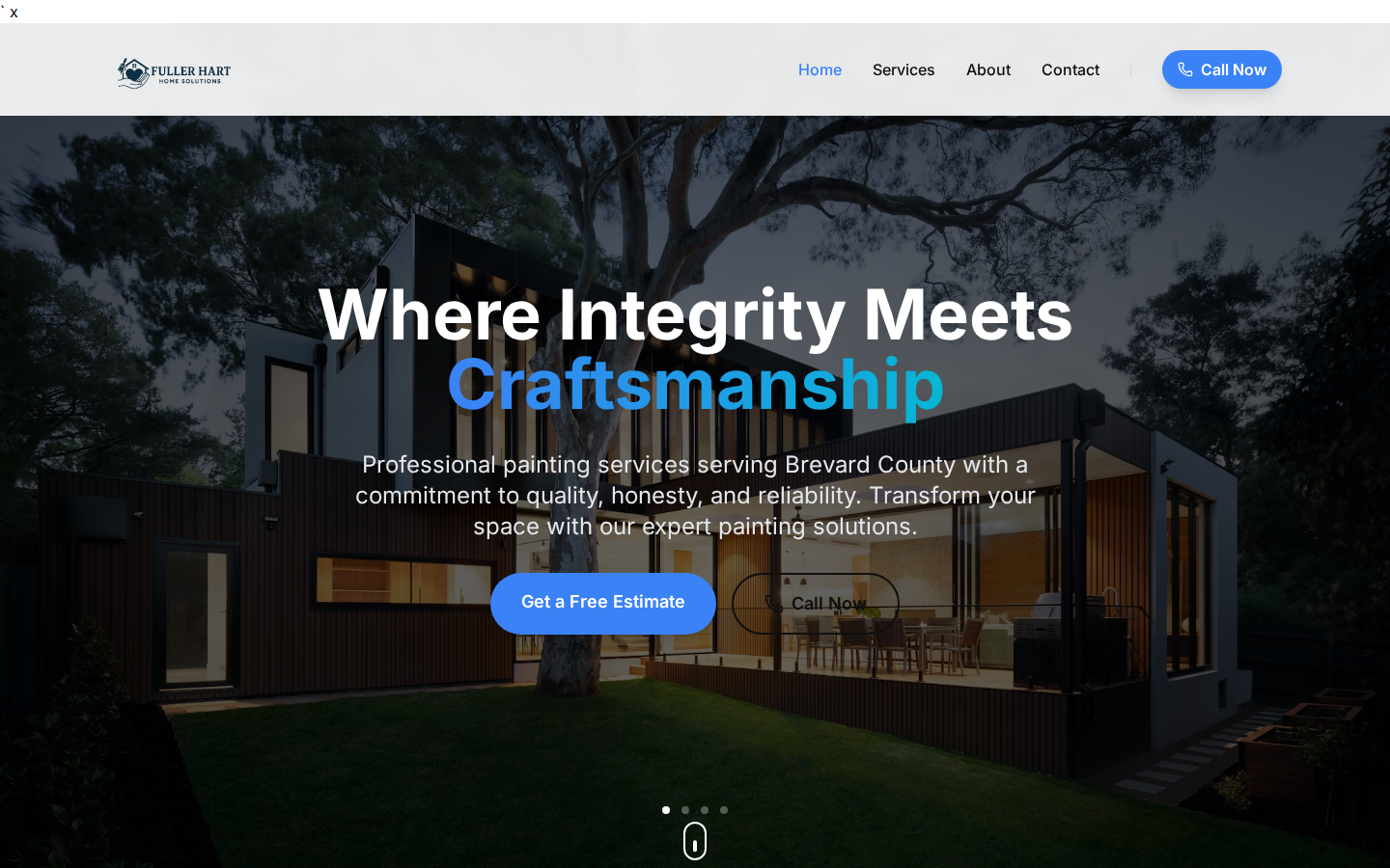 Fuller Hart Home Solutions website