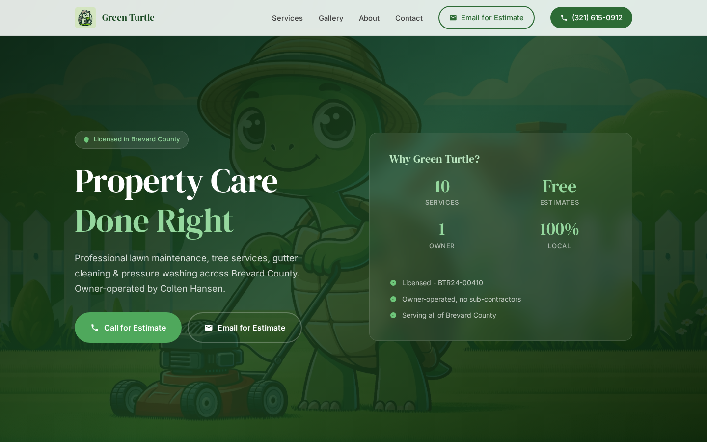 Green Turtle Property Maintenance website